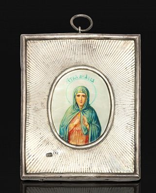 Икона "Святая Алла Готфская". 1908–1917 гг. Москва. Мастер "А.Е.".