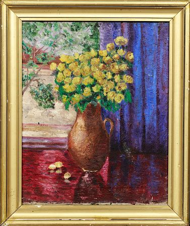 Соловьева Галина Сергеевна (1908-1984). 
Натюрморт с лютиками. 1950-е.