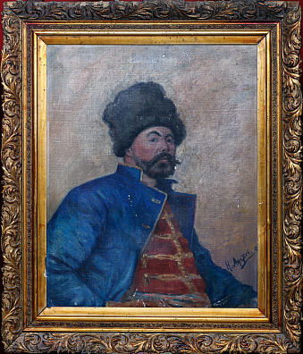 Акатьев Николай Николаевич (1892-?).
Портрет казака. 1907.