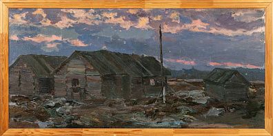 Виноградов Леонид Николаевич (р. 1938). Сумерки на Волге. 1980.