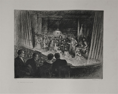 Уханов Борис Алексеевич (1903-1974).
На спектакле в рабочем клубе. 1935.