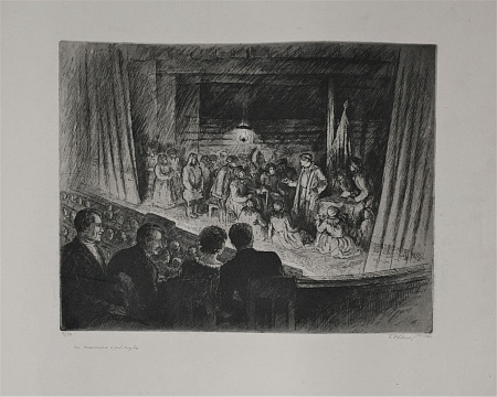 Уханов Борис Алексеевич (1903-1974).
На спектакле в рабочем клубе. 1935.
