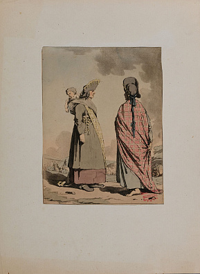 Джон Август Аткинсон ( John Augustus Atkinson) (1775-1830). 
Цыгане. Из цикла "Живописное изображение нравов, обычаев и увеселений русских". Начало XIX века.