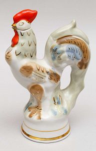 Штоф "Петушок". СССР, Городницкий фарфоровый завод, 1970-е годы.