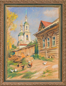 Вишняков Олег Николаевич (1935-2012). 
Деревенская улица. 1970.