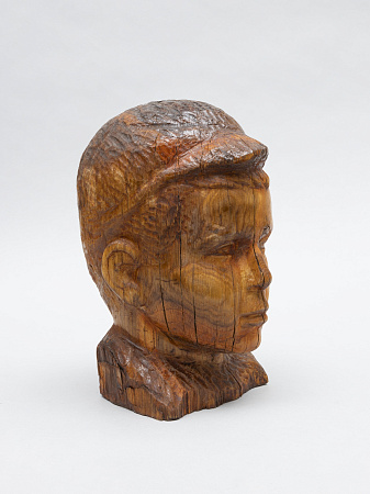 Скульптура "Головка мальчика". СССР, скульптор Д.А. Поляков. 1980-е-1990-е.