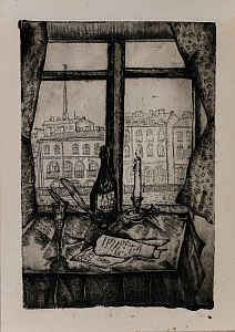 Ларионов.
Натюрморт у окна. 1968.