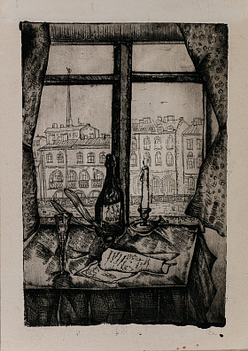 Ларионов.
Натюрморт у окна. 1968.