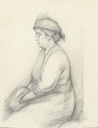 Эйгес Вениамин Pоманович (1888-1956). Женский портрет. 1954.