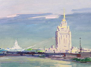 Дородницын Вениамин Павлович (1908-1984).Московский пейзаж. 1970-е.
