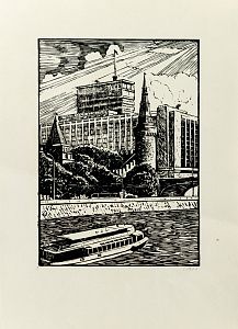 Загрядский Геннадий Тимофеевич (1923-2008). Вид на гостиницу "Россия". 1976.