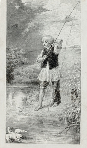 Левитан Авель (Адольф) Ильич (1859(61)-1933) (?). 
Юный рыбак. Конец XIX века.