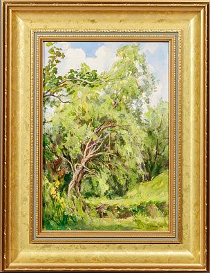 Крылов Порфирий Никитич (1902-1990). Лозина на реке. Окрестности Поленово. 1946.