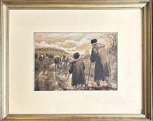 Бажин Николай Николаевич (1856–1917). На выпасе. Конец XIX века.