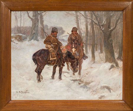 Владимиров Иван Алексеевич (1870-1947). Дозорные зимой. 1910-е.
