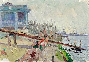 Носов Василий Васильевич (р. 1937).
Причал. 1968.