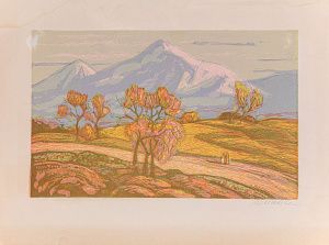 Бассинова Ирина Николаевна (1915-1982). Арарат. Осенний пейзаж. 1960-е.
