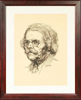 Пинкисевич Пётр Наумович (1925-2004). Мужской портрет. Середина ХХ века.