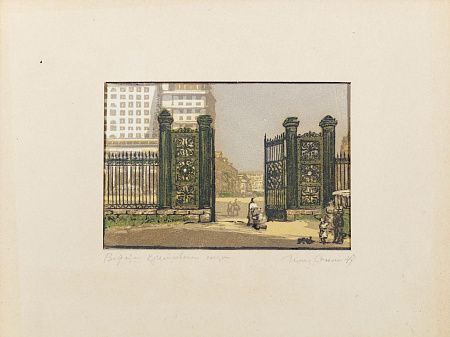Соколов Илья Алексеевич (1890–1968). Ворота Кремлевского сада. Серия "Московский ампир". 1947.