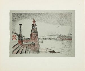 Тамбовцев (Равкин) Виталий Витальевич (1930-1997). 
Сфинкс на Университетской набережной. 1980-е.